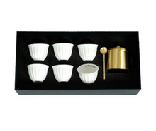 Load image into Gallery viewer, Zarina Tray + Sugar Bowl + Olive Branch Chaffe Cups - Set of 6
