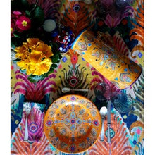 Load image into Gallery viewer, Les Ottomans x Matthew Williamson Tablecloth - Peacock

